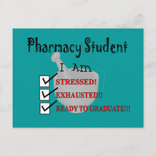Carte Postale Faire-part Étudiant en pharmacie "Prêt À Diplômer ! ! !"