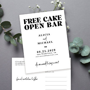 Carte Postale Faire-part Événement drôle moderne simple et décontracté pour