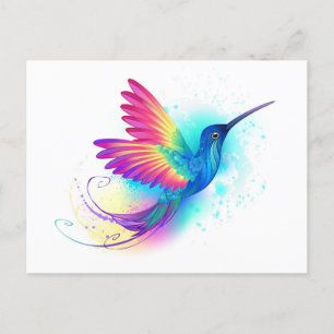 Carte Postale Faire-part Exotic Rainbow Hummingbird