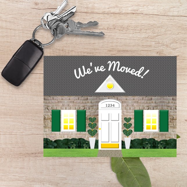 Carte Postale Faire-part Façade de maison en brique blanchie à la chaux Nou (Créateur téléchargé)