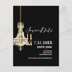 Carte Postale Faire-part faire part de chandeliers PixDezines/trim doré