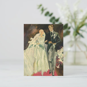 Carte Postale Faire-part Faire part de mariage Art Déco vintage pour jeunes