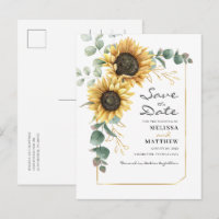 Faire part de mariage avec motif botanique d'eucal