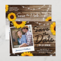 Faire part de mariage Bois rustique Photo Tourneso