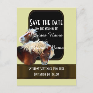 Carte Postale Faire-part Faire part de mariage équestre de cheval et de pon