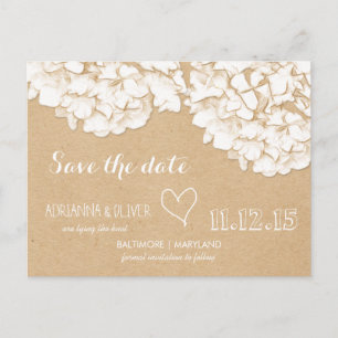 Carte Postale Faire-part Faire part floral d'hortensias rustiques