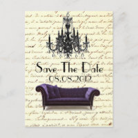 faire part mariage lustre vintage parisien