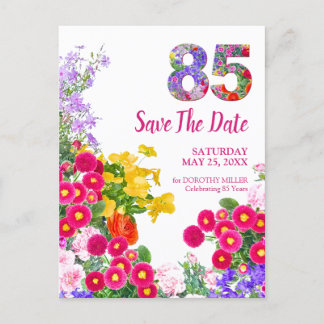 Carte Postale Faire-part Faire part moderne de date de naissance 85e annive