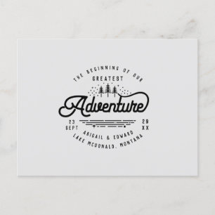 Carte Postale Faire-part faire part vintage rustique de mariage en forêt