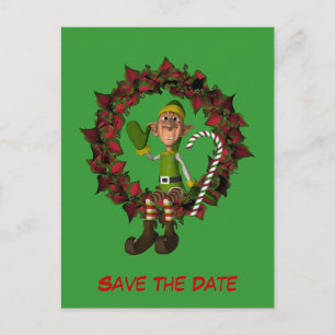 Carte Postale Faire-part Faites gagner la date Elf drôle des vacances de