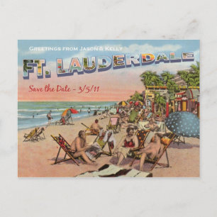 Carte Postale Faire-part Faites gagner la date - Fort Lauderdale