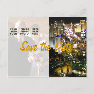 Carte Postale Faire-part Faites gagner la date Las Vegas