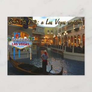 Carte Postale Faire-part Faites gagner la date Las Vegas épousant