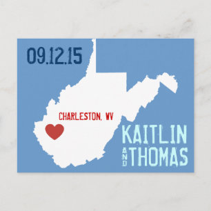 Carte Postale Faire-part Faites gagner la date - personnalisable - la