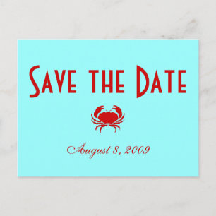 Carte Postale Faire-part Faites gagner la date - plage - customisée
