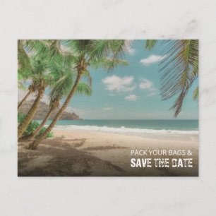 Carte Postale Faire-part Faites vos valises et sauvegardez la date de votre