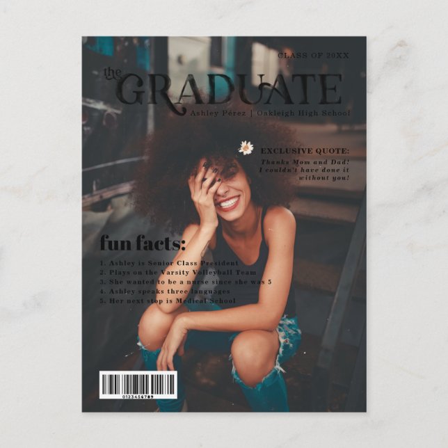 Carte Postale Faire-part Faits insolites | Photo de couverture du magazine  (Devant)