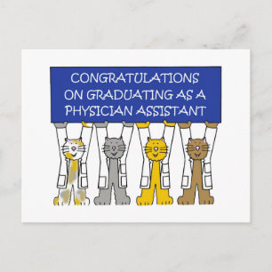 Carte Postale Faire-part Félicitations à l'adjoint médical