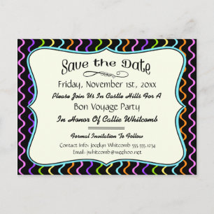 Carte Postale Faire-part Festive Party, Réunion ou Événement Enregistrer la