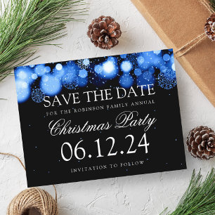 Carte Postale Faire-part Fête de Noël Enregistrer La Date Hiver Merveille B