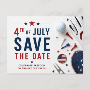 Carte Postale Faire-part Fête d'indépendance du 4 juillet pour la partie de