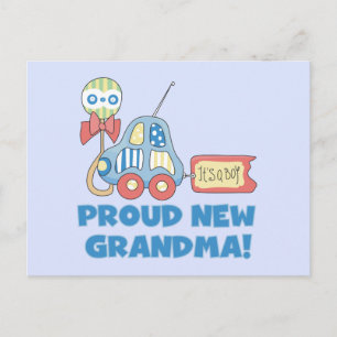 Carte Postale Faire-part Fière nouvelle grand-mère-C'est un garçon Tshirts 