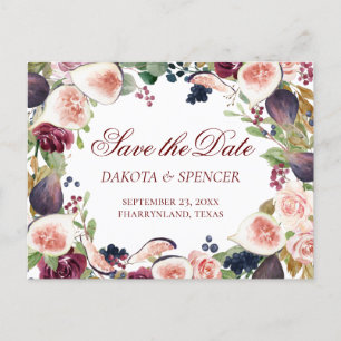Carte Postale Faire-part Figuiers en Fleurs   Fleurs de Fruits Rustiques En