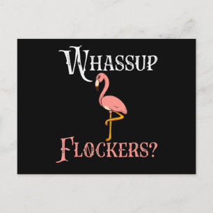 Carte Postale Faire-part Flamant rose   Flamant rose Whassup Flockers