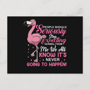 Carte Postale Faire-part Flamants roses  Les gens devraient cesser de s'att