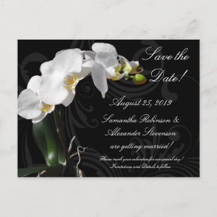 Carte Postale Faire-part Fleur d'orchidée noire noire spectaculaire Enregis