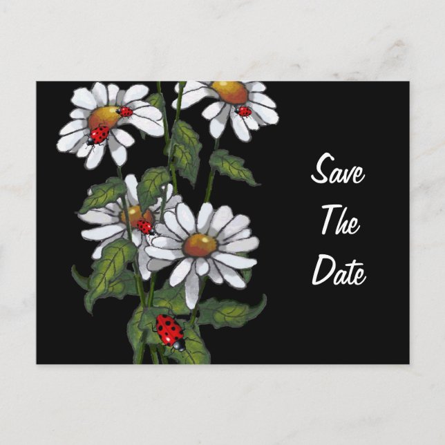 Carte Postale Faire-part Fleurs : Enregistrer la date (Devant)
