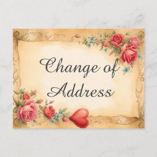 Carte Postale Faire-part Floral Arrière - plan Swirl élégant Changement d'a
