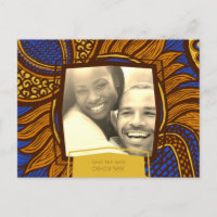 Floral d'or bleu Ankara africaine Enregistrer la d