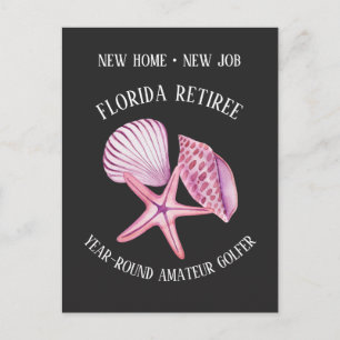 Carte Postale Faire-part Florida Retraite Amateur Golfer Changement d'adres