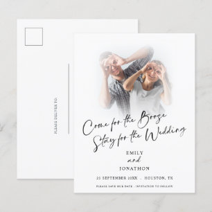 Carte Postale Faire-part Fun Come For Booze Photo Save The Date Annonce