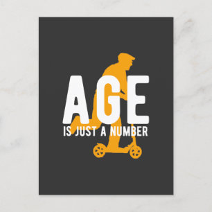 Carte Postale Faire-part Funny Birthday Age est juste un nombre Style de po