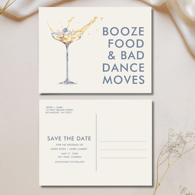 Carte Postale Faire-part Funny Mariage unique Enregistrer la date (Funny Unique Wedding Save the Date Announcement Postcard)