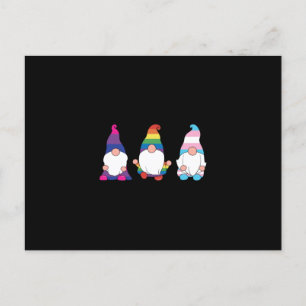 Carte Postale Faire-part Gnome LGBTQ Bisexual Transexuel Ally