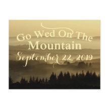 Gold Rustic Mountain Wedding Enregistrer La Date