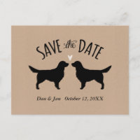 Golden Retriever Silhouettes Mariage Enregistrer l