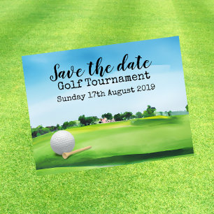 Carte Postale Faire-part Golf Sauvez la date Tournoi de golf