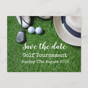 Carte Postale Faire-part Golf Sauvez la date Tournoi de golf