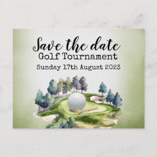 Carte Postale Faire-part Golf Sauvez la date Tournoi de golf