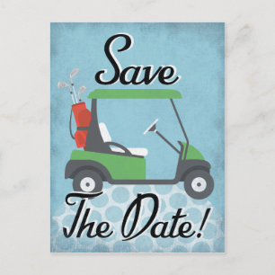Carte Postale Faire-part Golf Save The Date - Golf Party Golf Event