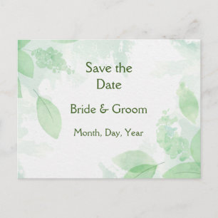 Carte Postale Faire-part Greenery Botanical Foliage Save the Date Nature