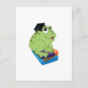 Carte Postale Faire-part Grenouille de remise des diplômes