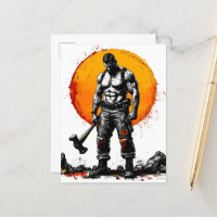 guerrier barbare médiéval fantaisie marteau force