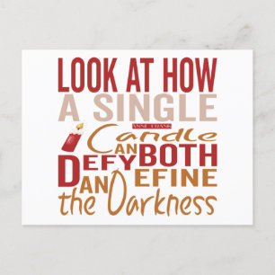 Carte Postale Faire-part Hanukkah Quotes