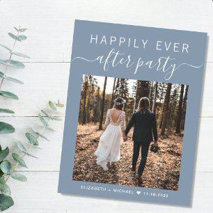 Carte Postale Faire-part Happily Ever After Photo QR Code Wedding Reception