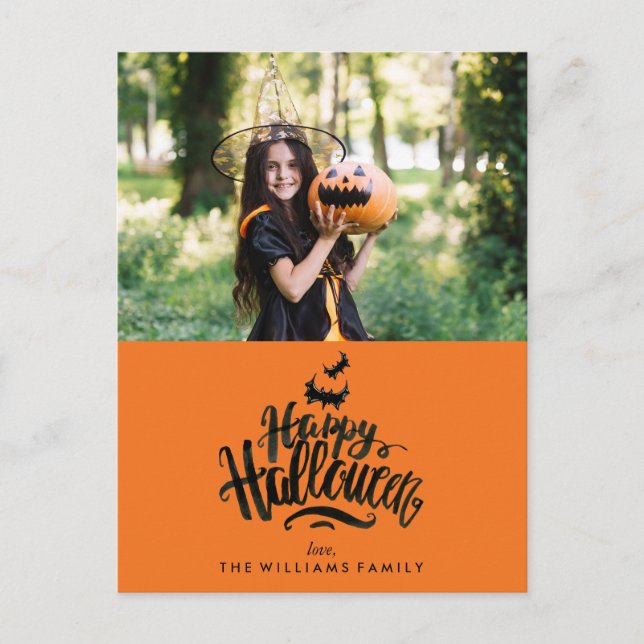 Carte Postale Faire-part Happy Halloween Photo de famille (Devant)